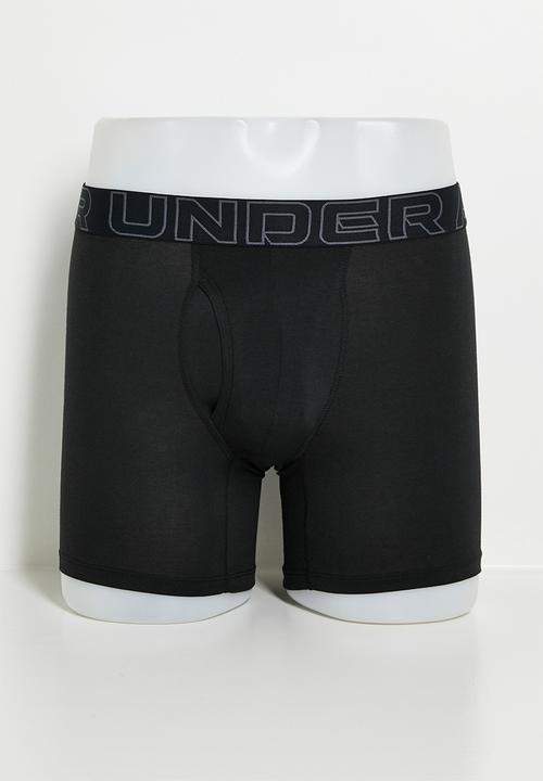 Under Armour - M UA Perf Cotton 6in - Steel Heather /Jasper Blue/Black
