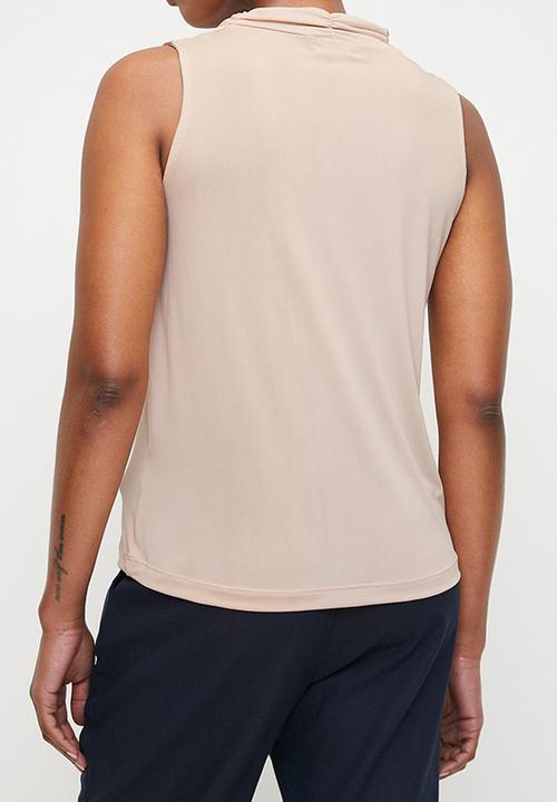 edit - EXTEND SLEEVE V-NECK VEST - STONE