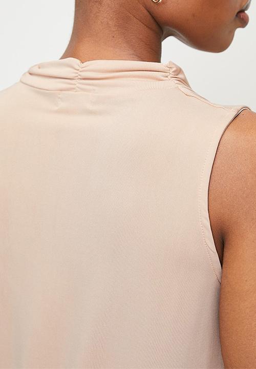 edit - EXTEND SLEEVE V-NECK VEST - STONE