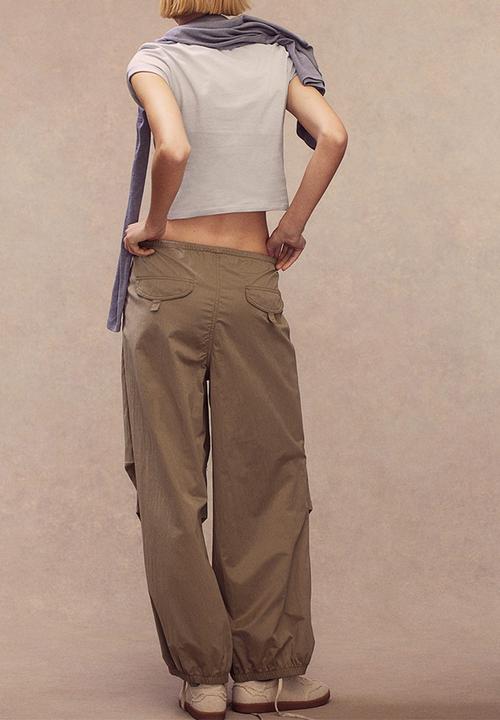 H&M - Parachute trousers - beige