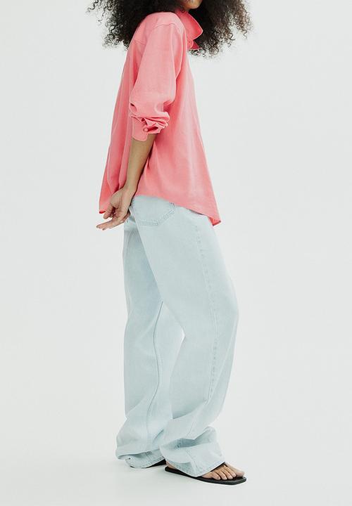 H&M - Linen-blend shirt - pink