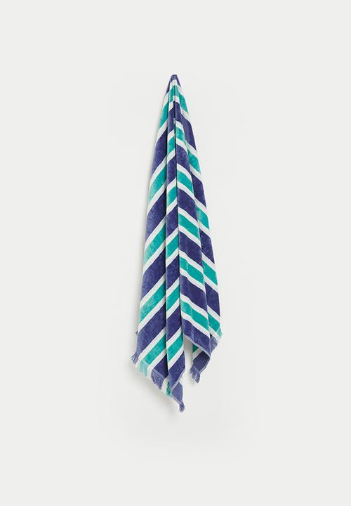 Linen House - Luxe Brazil Beach Towel - Blue 