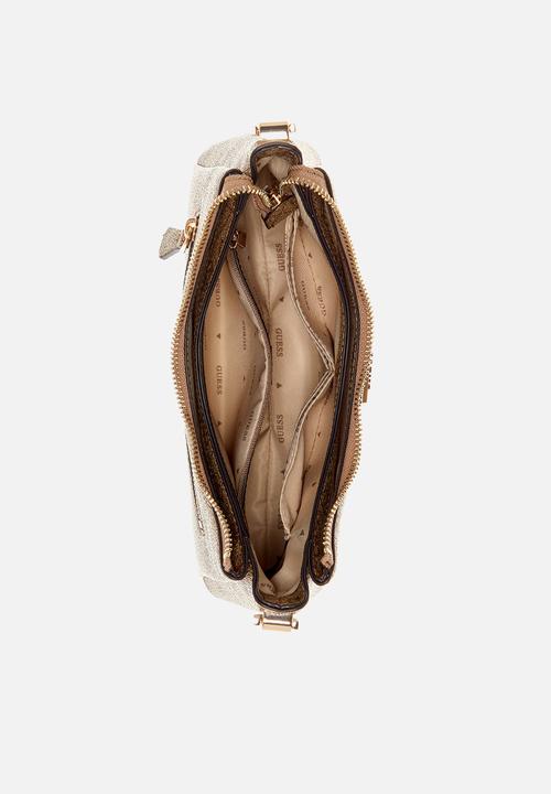 GUESS - Ahb Meridian Ii Shoulder Bag Bag- Latte Logo