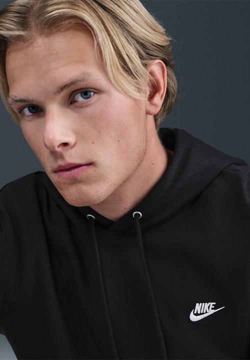 Nike - NSW Club Knit Pullover  Hoodie - Black/White