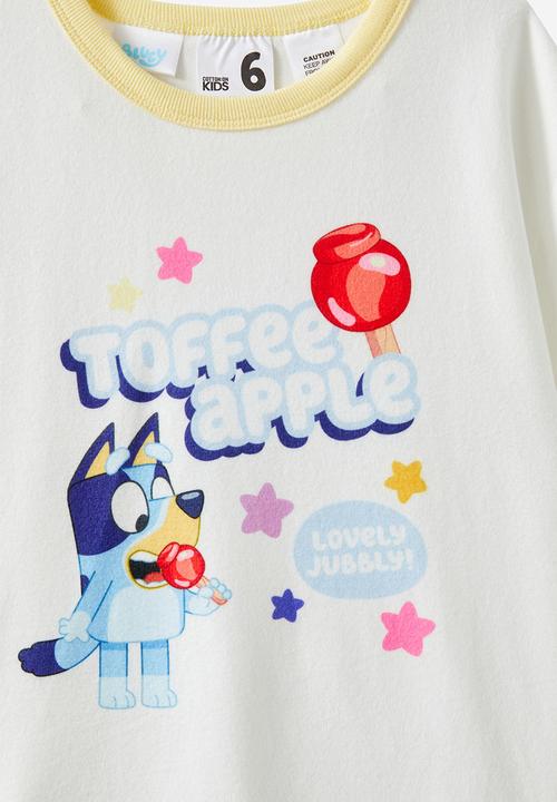 Cotton On - Dani short sleeve pyjama set licensed - lcn blu vanilla/bluey toffee apple