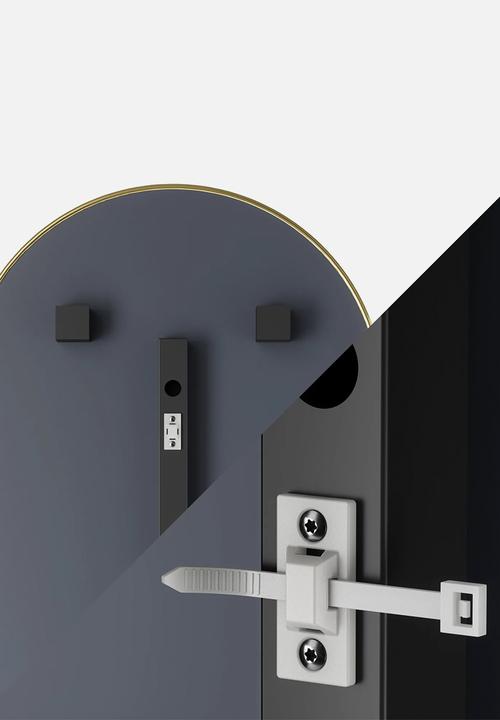 Umbra - Hubba arched leaning mirror - brass