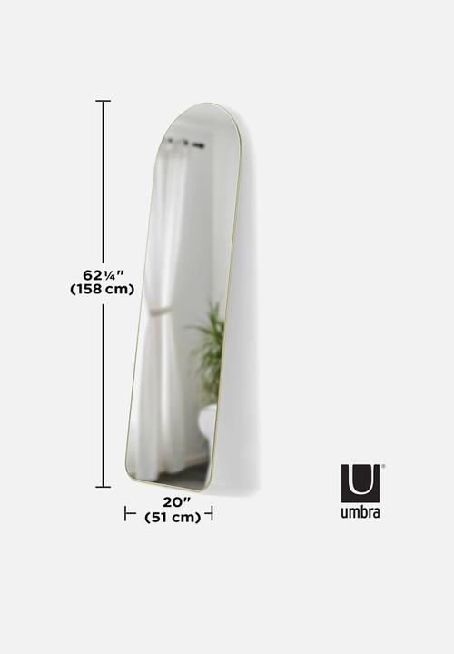 Umbra - Hubba arched leaning mirror - brass