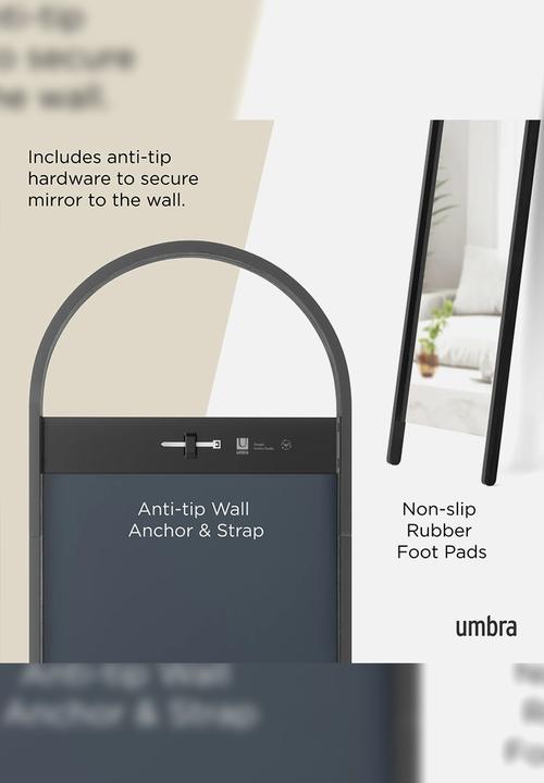 Umbra - Bellwood leaning mirror - black