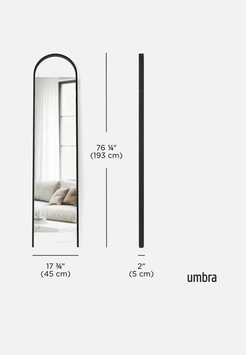 Umbra - Bellwood leaning mirror - black