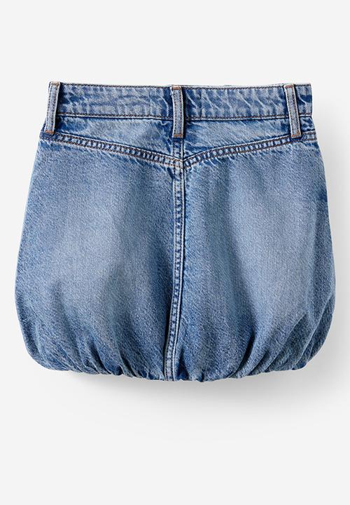 Cotton On - Mini bubble denim skirt - blue haven mid blue