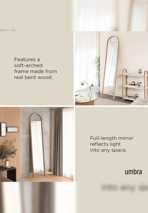 Umbra - Bellwood leaning mirror - natural