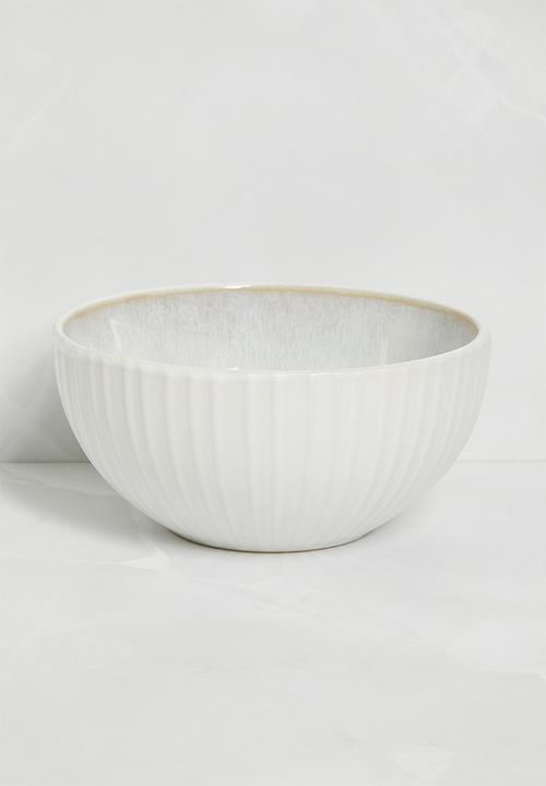 Excellent Houseware - Bowl stoneware set of 4 - white