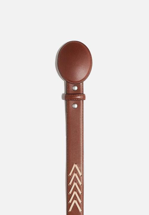 H&M - Lorena Saravia H&M: Leather belt - brown