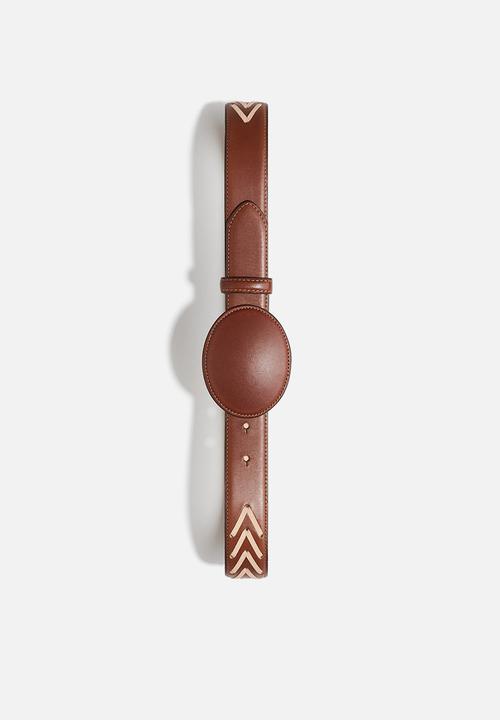 H&M - Lorena Saravia H&M: Leather belt - brown