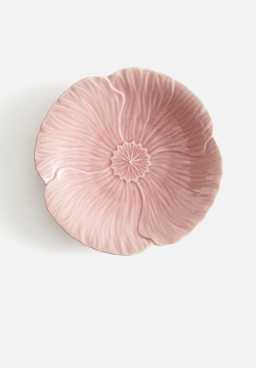 H&M - Small stoneware plate - pink