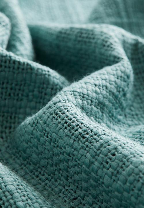 H&M - Slub weave cushion cover - turquoise