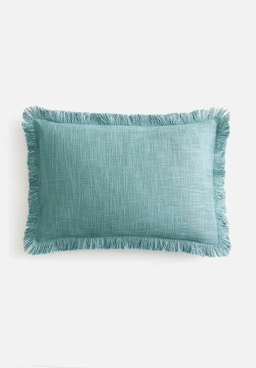 H&M - Slub weave cushion cover - turquoise