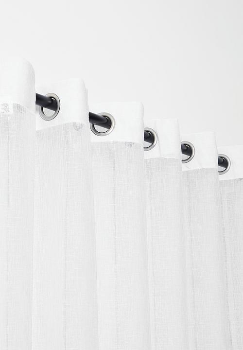 Sixth Floor - Serene sheer Eyelet Curtain - White