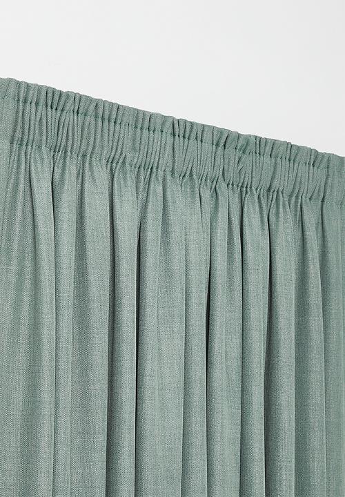 Sixth Floor - Duo Texture Taped Curtain - Sage