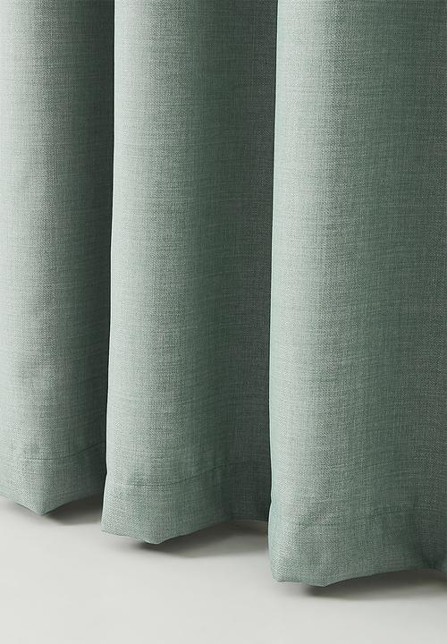Sixth Floor - Duo Texture Taped Curtain - Sage