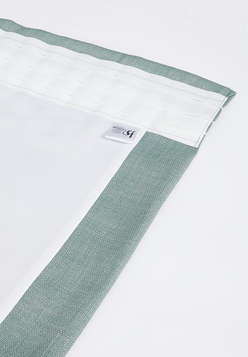 Sixth Floor - Duo Texture Taped Curtain - Sage