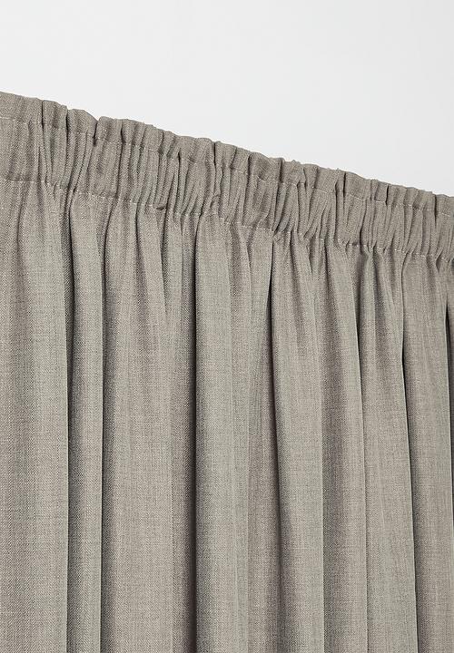 Sixth Floor - Duo Texture Taped Curtain - Taupe