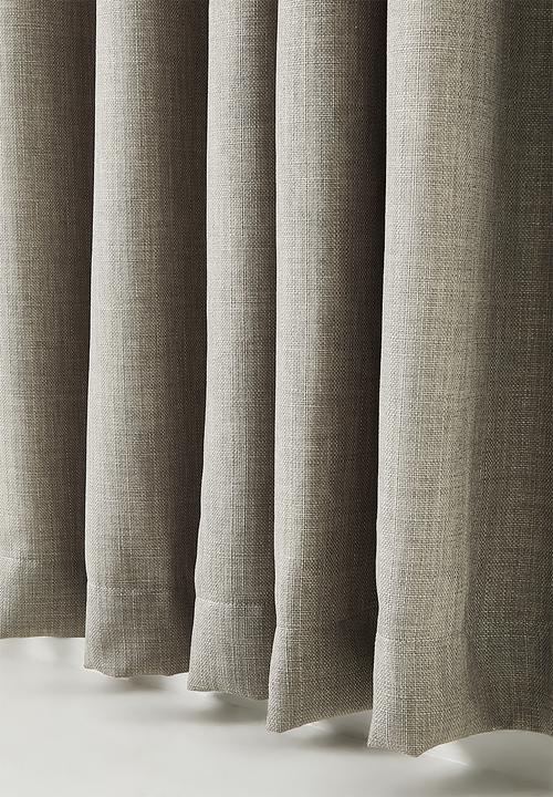Sixth Floor - Duo Texture Taped Curtain - Taupe