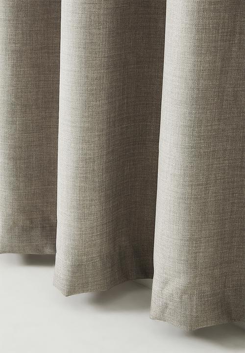 Sixth Floor - Duo Texture Eyelet Curtain - Taupe