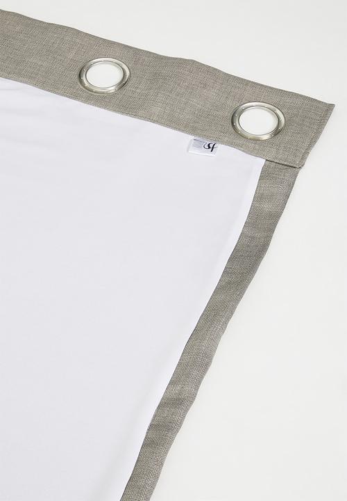 Sixth Floor - Duo Texture Eyelet Curtain - Taupe