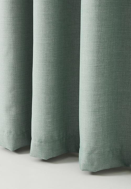 Sixth Floor - Duo Texture Eyelet Curtain - Sage