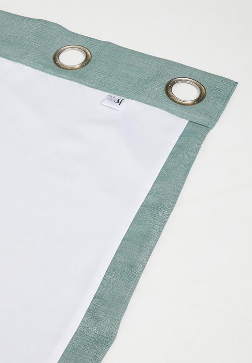 Sixth Floor - Duo Texture Eyelet Curtain - Sage