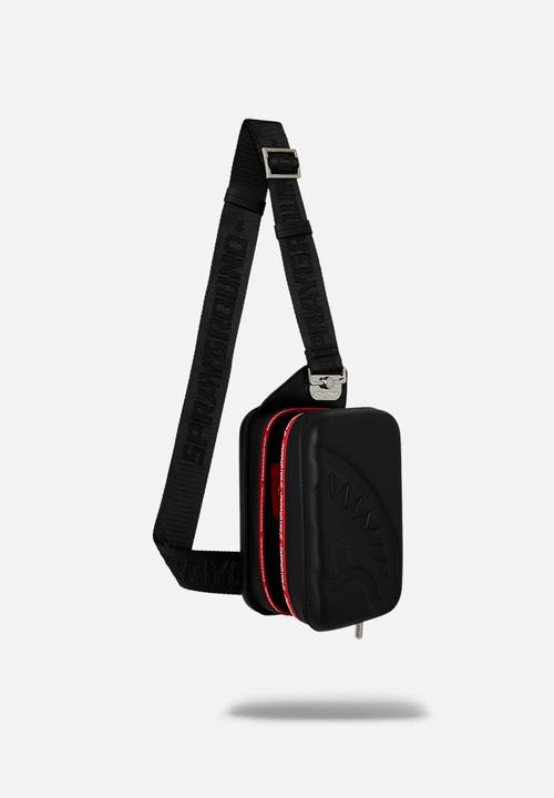 Sprayground - Printed zipper hard-shell sling - black