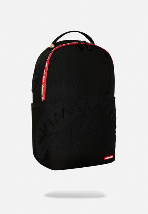Sprayground - Printed zipper shark dlxr backpack - black