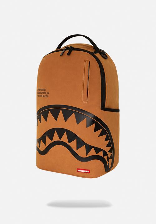 Sprayground - Shark central dlx-faux suede backpack - brown