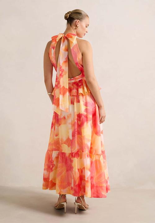Forever New - Serena Halter Peplum Maxi Dress
