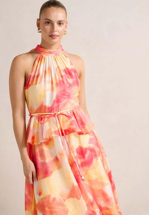 Forever New - Serena Halter Peplum Maxi Dress