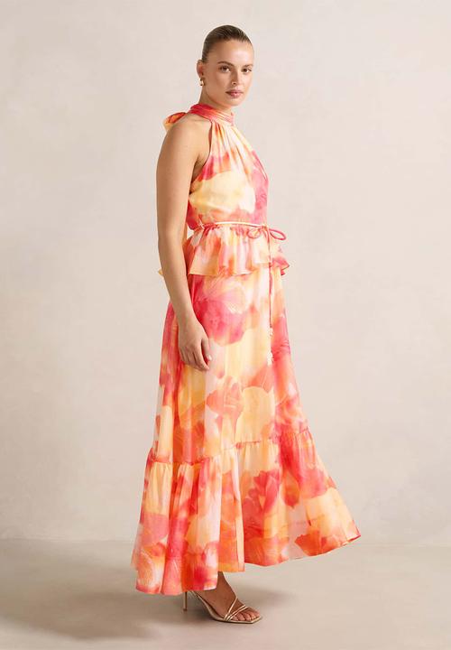 Forever New - Serena Halter Peplum Maxi Dress
