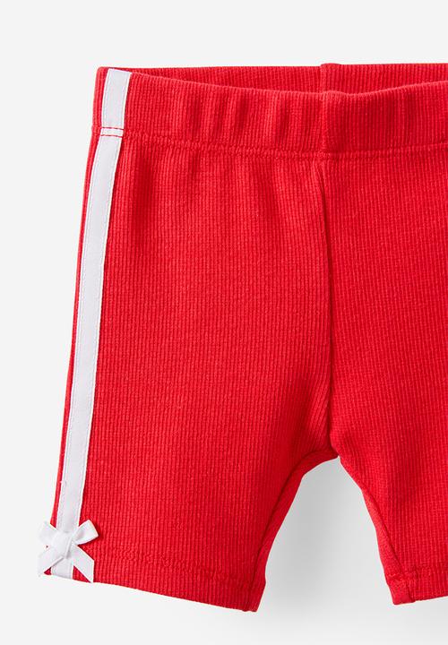 Cotton On - Rain rib bike shorties - varsity red