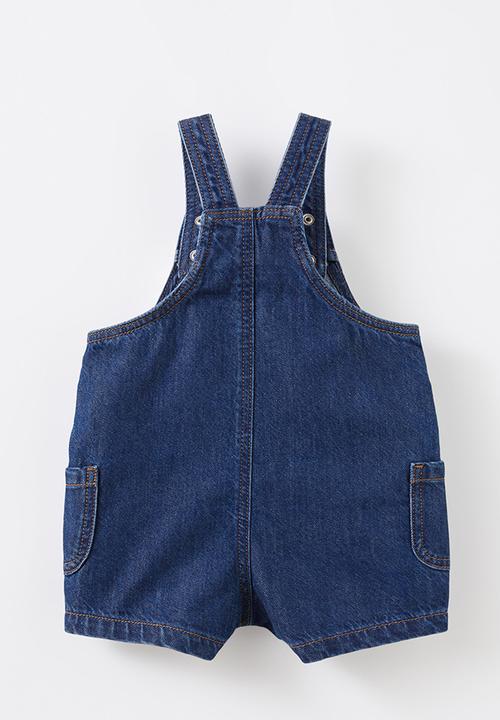 Cotton On - Elliot denim shortall - mid blue wash