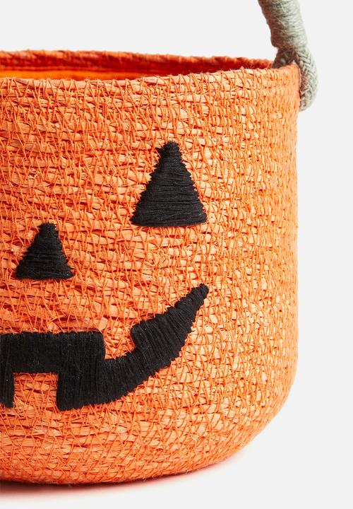 H&M - Seagrass storage basket - bright orange pumpkin