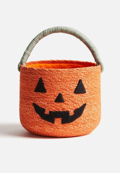H&M - Seagrass storage basket - bright orange pumpkin