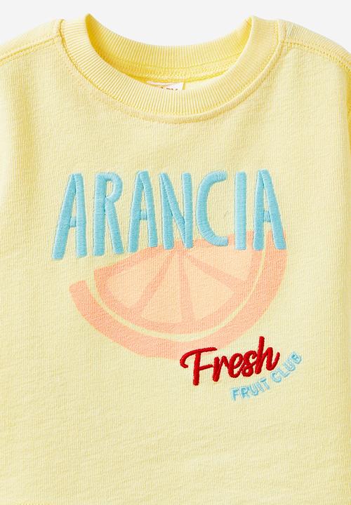Cotton On - Tyla knit tee - baby yellow/arancia fresh