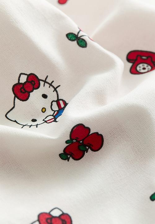 H&M - Patterned cushion cover - cream hello kitty