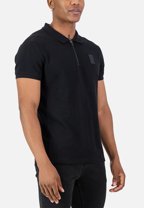 S.P.C.C - Kramer Golfer  - Black Slimline Fit Fashion Polos Black