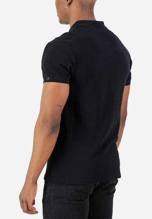 S.P.C.C - Kramer Golfer  - Black Slimline Fit Fashion Polos Black