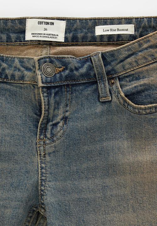 Cotton On - Low rise bootcut jean - rusty blue