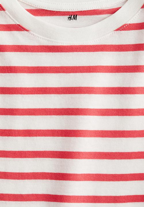 H&M - Cotton T-shirt - white/red striped