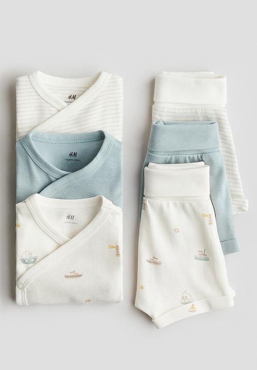 H&M - 6-Piece jersey set - turquoise/boats
