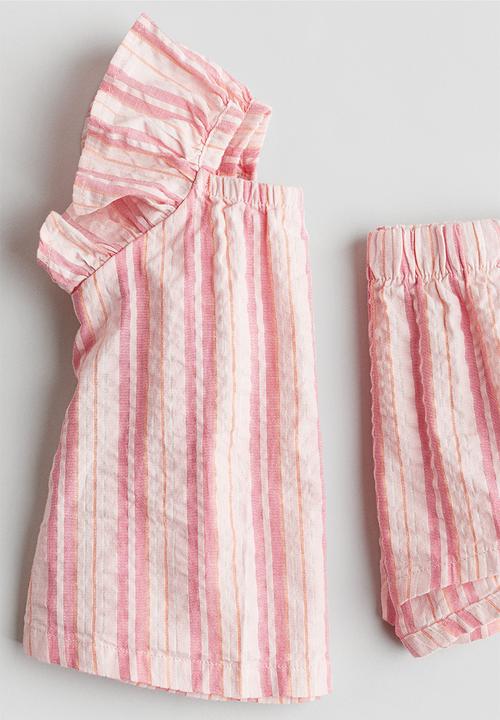 H&M - 2-Piece set - white/pink striped