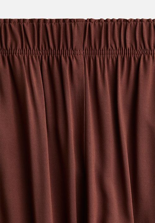 H&M - Cropped pull-on trousers - dark brown